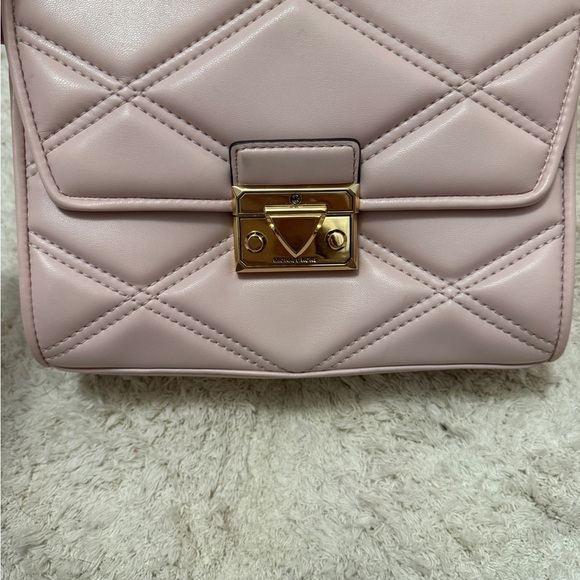 NWT Michael Kors Serena Blush Quilted Shoulder Bag - Picture 2 of 14